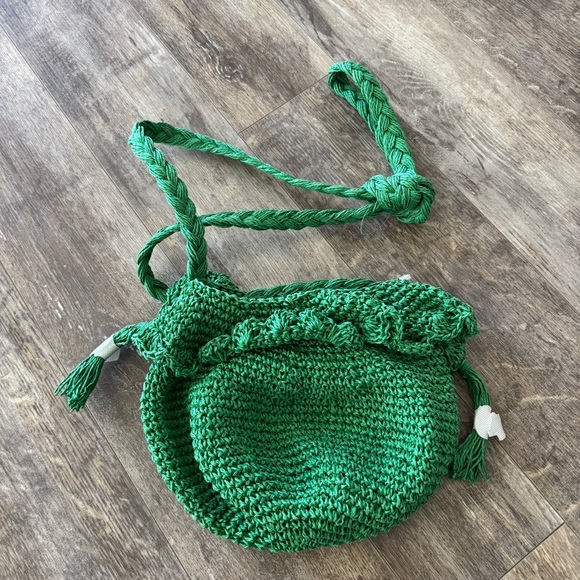 NWT! Rhode x Target collab Woven Raffia Kelly Green Bucket Bag - Picture 8 of 10